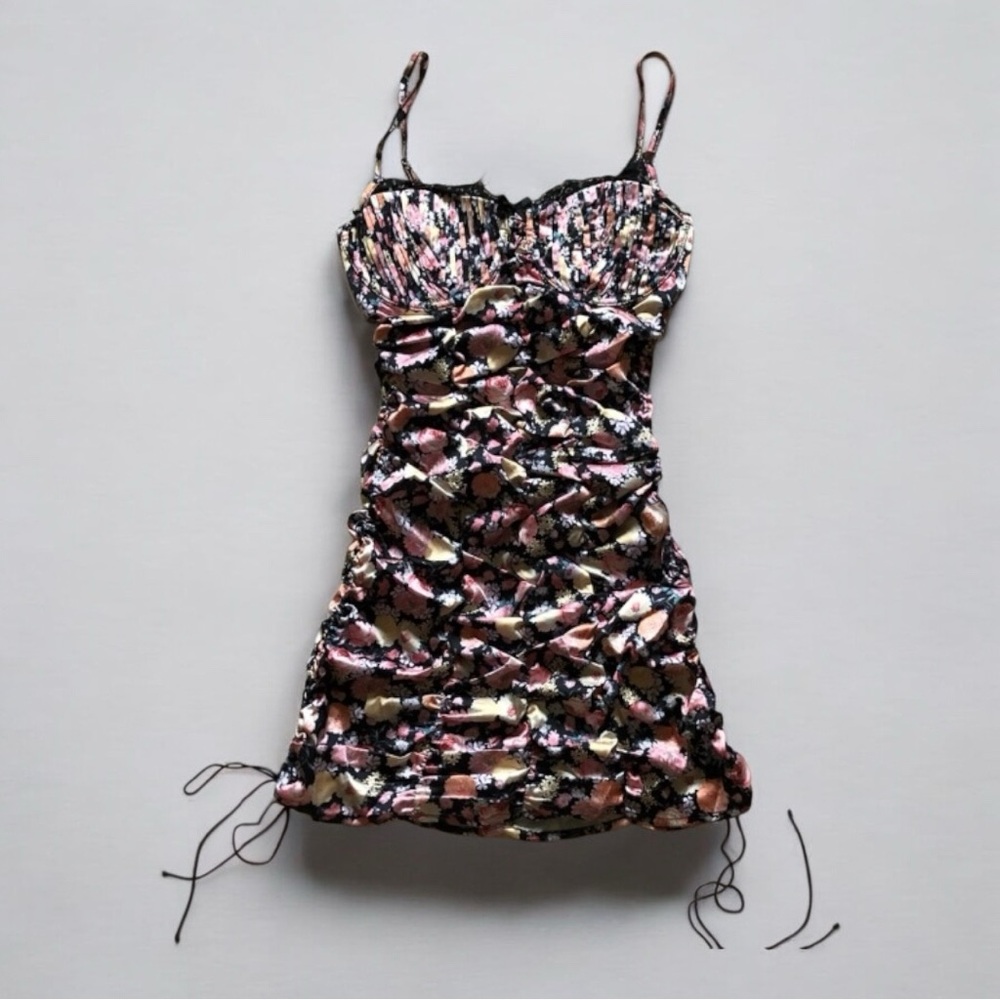 For Love and Lemons Floral Ruched Women's Dress